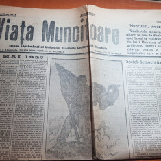 ziarul viata muncitoare 1 mai 1927- ziua muncii