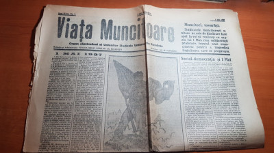 ziarul viata muncitoare 1 mai 1927- ziua muncii foto