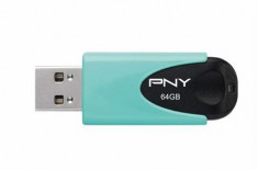 Memorie USB PNY 64GB USB 2.0 Pastel Aqua foto