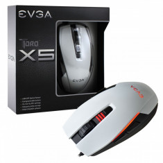 Mouse EVGA Torq X5, gaming, optic, USB, 6400 dpi, alb foto