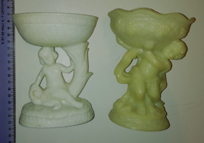 LOT 2 SUPORTURI /VASE /DECORATIUNI VINTAGE , AMORASI CONF. DIN PLASTIC foto