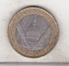 bnk mnd Anglia 2 lire 2005 bimetal , comemorativa foto