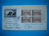 HOPCT PLIC S FDC 671 CANADA 1967 /GRUPUL CELOR 7 ARTISTI CANADIENI