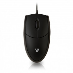 Mouse V7 MV3000010-BLK-5E, optic, USB, 1000 dpi, negru foto