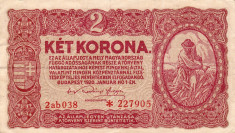 UNGARIA 2 korona 1920 VF+++!!! foto