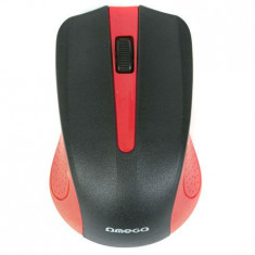 Mouse Omega OM05, optic, USB, 1000 dpi, negru/ rosu foto