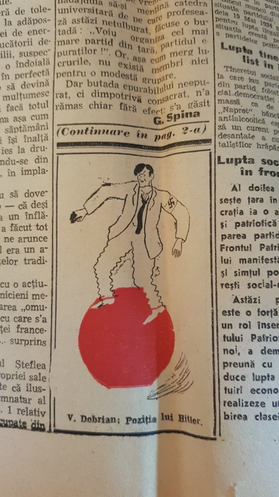 Ziarul libertatea 7 ianuarie 1944-director titel petrescu,caricatura hitler  | Okazii.ro