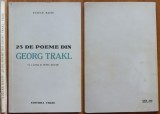 Cumpara ieftin Stefan Baciu , 25 de poeme de Georg Trakl , Ed. Frize , 1938 , cu autograf