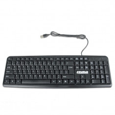 Tastatura 4World 4World pentru computer 104 taste USB, neagra foto