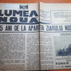 ziarul lumea noua 29 octombrie 1939-45 de ani de la aparitia ziarului