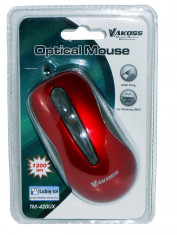 Mouse Vakoss TM-420UX, optic, USB, 1200 dpi, mix color foto