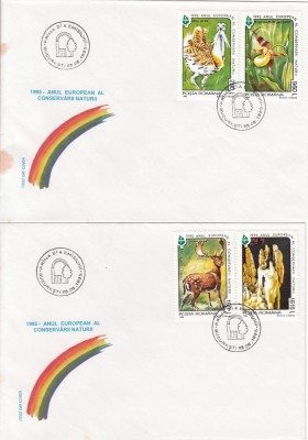 ROMANIA 1995 LP 1381 ANUL EUROPEAN AL CONSERVARII NATURII SERIE FDC foto
