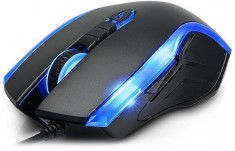 Mouse DeLux M556 Black/Blue foto