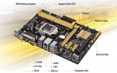 Placa de baza Asus H81M-C, socket LGA1150, chipset Intel H81, mATX foto