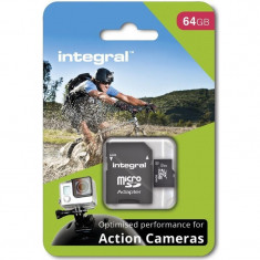 Card memorie Integral micro SDHC/SDXC pentru Card Action Camera (testat cu GoPro), 64GB foto