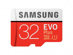 Card memorie Samsung EVO Plus microSDHC 32GB Clasa 10 adaptor inclus foto