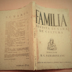 Familia. Revista lunara de cultura. Seria III. Anul I No. 4 Iulie - August 1934