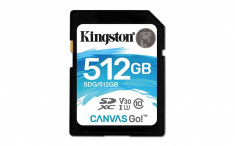 Card memorie Kingston Canvas Go SDXC 512GB Clasa 10 UHS-I U3 foto