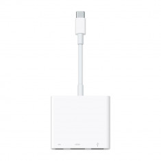 Apple 1x USB 3.1 tip C Male - 1x HDMI Female - 1x USB 3.1 tip C Female - 1x USB 3.1 Female, alb foto