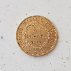 Franta 20 Francs 1877 aur foto