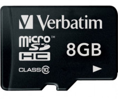 Card memorie Verbatim Micro SDHC 8GB, Class 10 foto