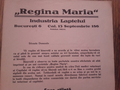 &amp;quot;REGINA MARIA&amp;quot; INDUSTRIA LAPTELUI // 1929 foto