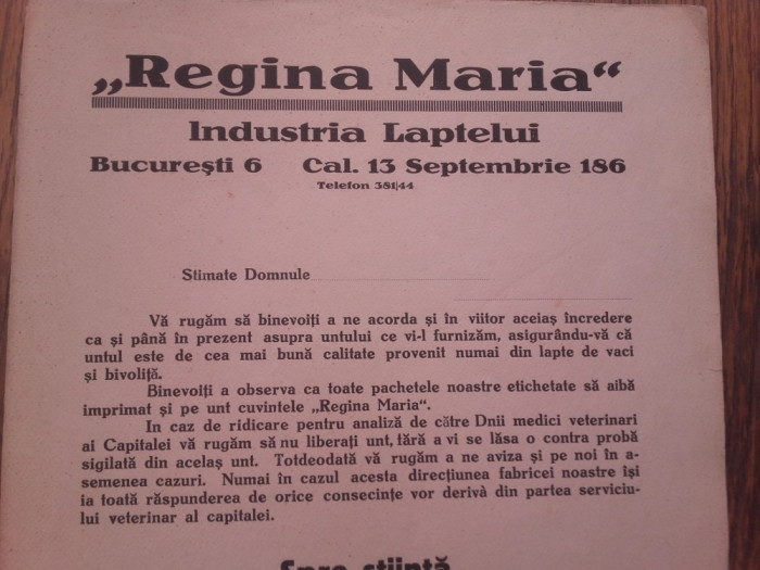 &quot;REGINA MARIA&quot; INDUSTRIA LAPTELUI // 1929