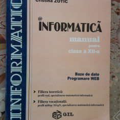 INFORMATICA CLASA A XII A , BAZE DE DATE , PROGRAMARE WEB , MARCU , POPA