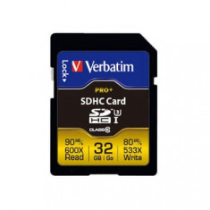 Card memorie Verbatim Pro+ SDHC, 32GB, clasa 10 foto