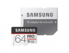 Card memorie Samsung microSDXC PRO Endurance 64GB Class 10 UHS-I + adapter foto