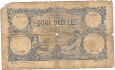 Bancnota Doue Deci (20) lei - 10 Septembrie 1929 foto