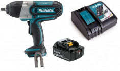 Makita DTW450Z impact cu acumulator de 18V 5A si incarcator baterie foto