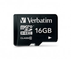 Card memorie Verbatim micro SDHC, 16GB, clasa 10 foto