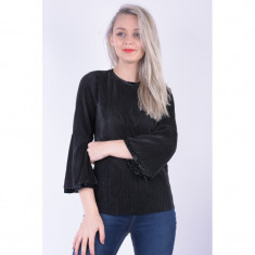 Bluza Eleganta Pieces Vella 3/4 Negru foto