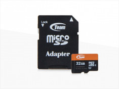 Card memorie TEAM GROUP MicroSDHC 32GB Team Clasa 10 + adaptor foto