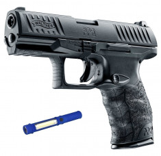 Pistol Airsoft CO2 Walther PPQ M2 6mm 22bb 1J + Lanterna cadou foto