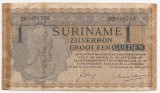 SURINAME 1 Gulden 1960 Zilverbon F