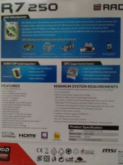 Urgent--Placa video MSI Radeon? R7 250 OC, 1GB GDDR5, 128-bit foto