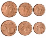 SV * Cipru LOT 1 - 2 - 5 CENT 2017 * UNC, Europa, Cupru-Nichel