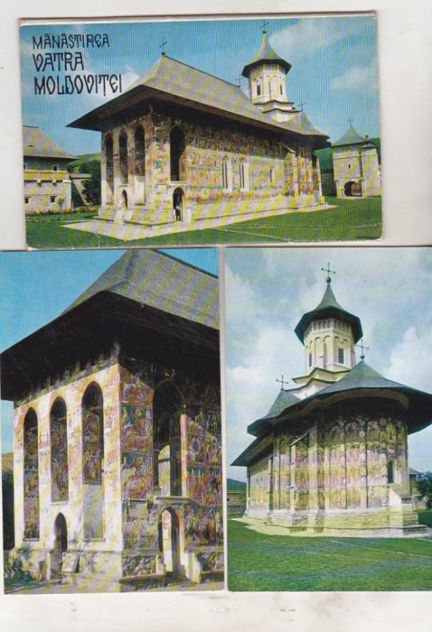 bnk cp Manastirea Vatra Moldovitei - lot 10 cp necirculate - in folder