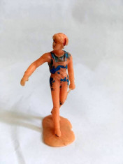 Figurina taran/fermier/ muncitor, Elastolin Weichplastik Germany, stanta, 5cm foto
