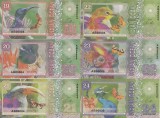 !!! INDIAN OCEAN - PASARI , LOT COMPLET (6 BUC.) 2018 - UNC / NR. 19 - 24