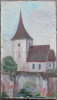 Biserica - semnat monogramic SzK &#039;83, Peisaje, Ulei, Altul