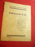 Program interbelic -Liga Apararii Dreptului la Munca ,16 pag .mica decupare pe c