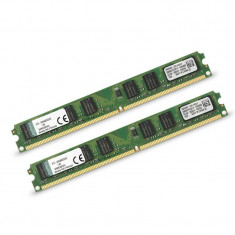 KIT Memorie 2x 2GB Kingston, DDR2, PC2-6400, 800MHz, Slim foto