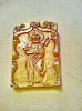9368-Icoana mica bronz Sf. Petru cu cheia portilor raiului Franta cca 1900-30.