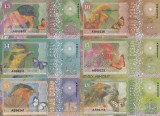 !!! INDIAN OCEAN - PASARI , LOT COMPLET (6 BUC.) 2018 - UNC / NR. 13 - 18