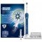 Periuta de dinti electrica Oral-B SmartSeries 4000 Cross Action, reincarcabila, curatare 3D, 3 programe, 2 capete, Albastru