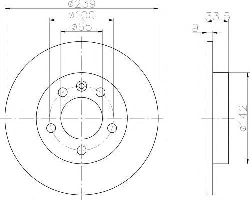 Disc frana VW GOLF Mk IV 1.9 TDI 4motion - TEXTAR 92105803 Disc frana VW GOLF Mk IV 1.9 TDI 4motion - TEXTAR 92105803