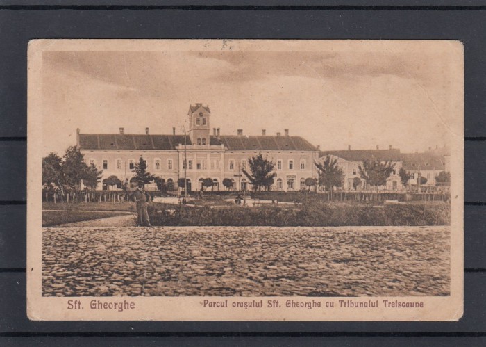 SFANTU GHEORGHE PARCUL ORASULUI CU TRIBUNALUL TREISCAUNE CIRCULATA 1935